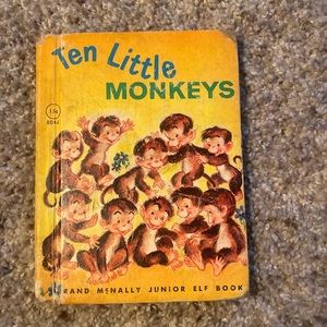 Vintage 1953 Ten Little Monkeys children’s book..